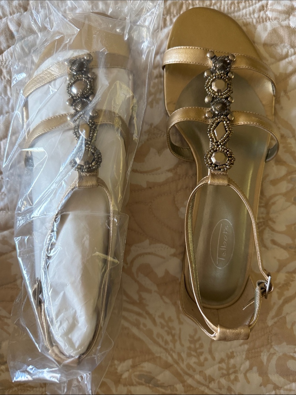 Talbots Gold Sandals